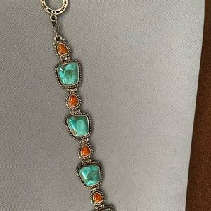 Barse Silver with Turquoise Bracelet